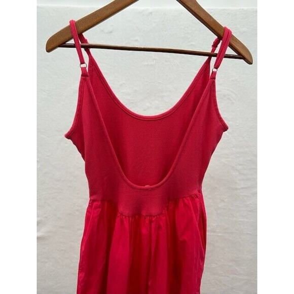 Free People Dylan Fit & Flare Dress Midi Sleeveless Scoop Neck Pink Size Small - Picture 4 of 8